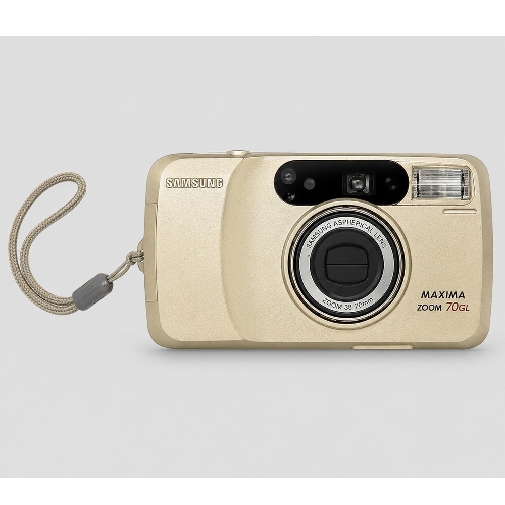 Vintage Samsung Maxima Zoom 70GL 35mm Point Shoot Film Camera Gold